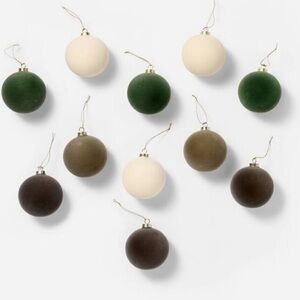 Elegant Ornament Set in Green and Cream studio McGee 11 ct